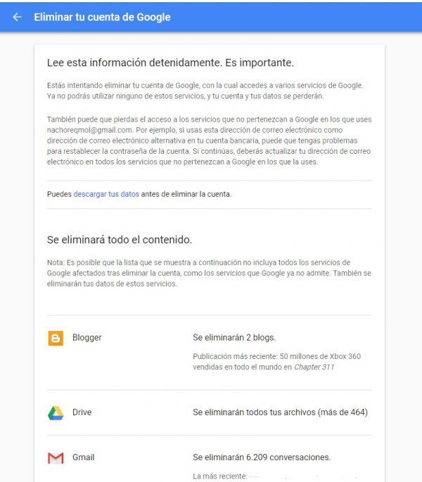 Como borrar una cuenta de Google – Soporte911